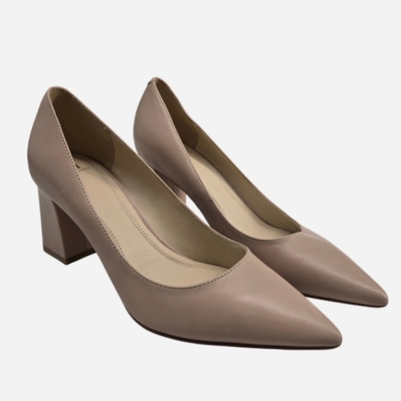 Nude Block Heel Pumps 6 - Picture 1 of 11